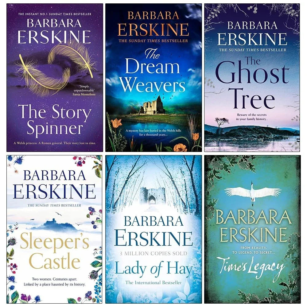 Barbara Erskine Collection 6 Books Set(The Story Spinner, The Dream Weavers, The Ghost, Tree Sleeper's Castle, Lady of Hay & Time's Legacy)