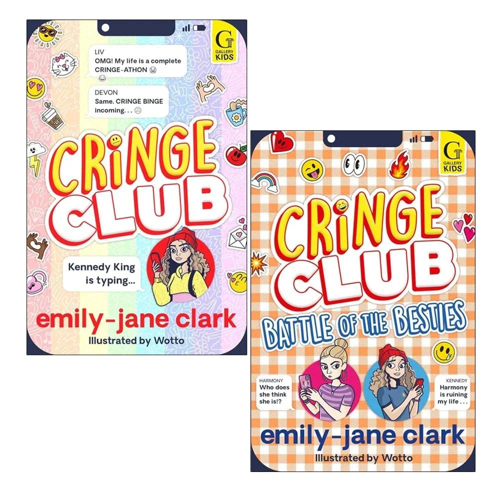 Cringe Club Series 2 Books Collection Set by Emily-Jane Clark(Cringe Club &  Battle of the Besties )