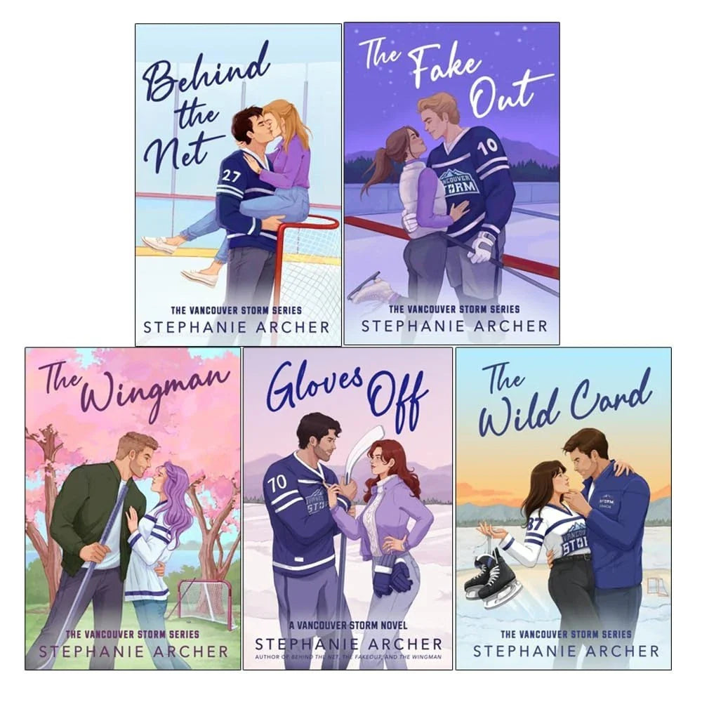 Vancouver Storm Series 1-5 Books Collection Set by Stephanie Archer(Behind The Net, The Fake Out ,The Wingman ,Gloves Off & The Wild Card)