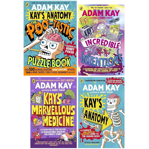 Adam Kay's 3 Books Collection Set (Kay's Anatomy ,Kay's Marvellous Medicine  & Kay’s Incredible Inventions)
