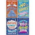 Nicola Morgan Collection 4 Books Set(Be Resilient,No Worries,Awesome Power of Sleep & Ten Ways to Build a Brilliant Brain)