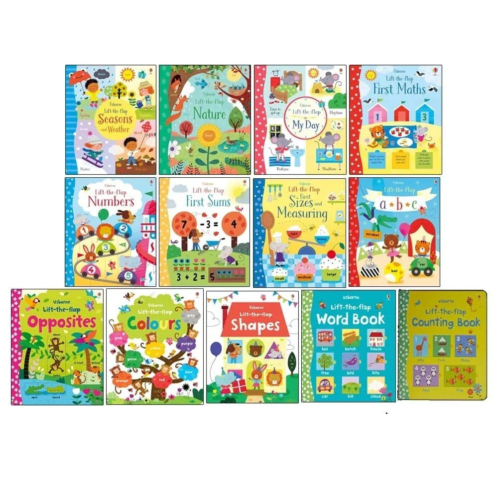 Lift the flap Series 13 Books Collection Set(First Maths,Nature,My Day,Numbers)