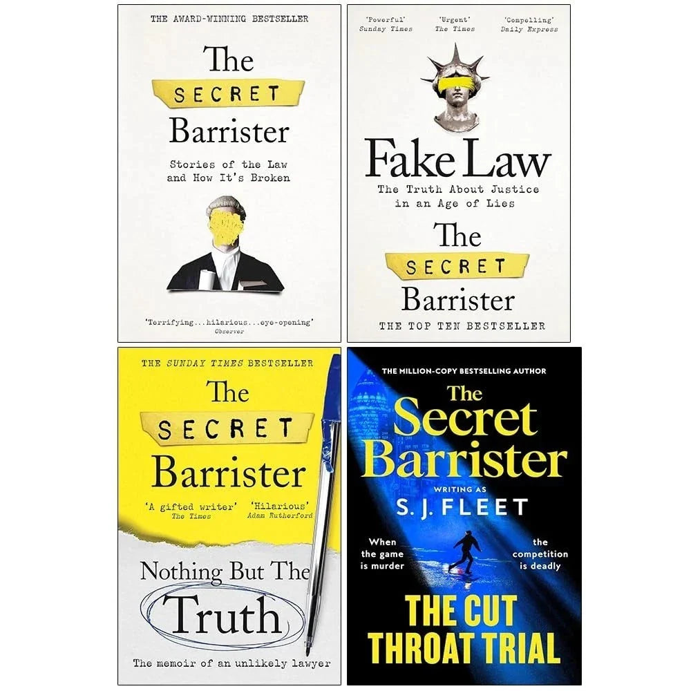 The Secret Barrister Collection 4 Books Set (The Secret Barrister, Fake Law, Nothing But The Truth & The Cut Throat Trial [])