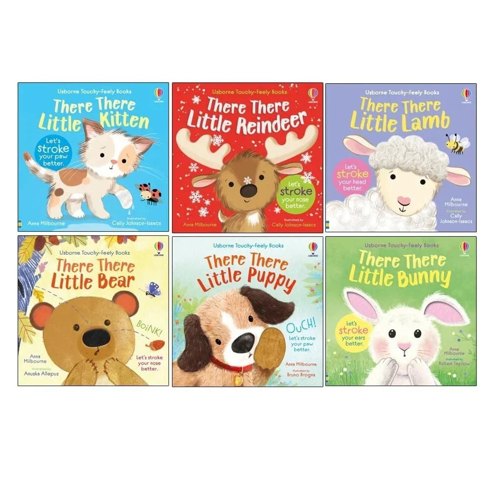 Usborne Touchy Feely book Collection 6 Books Set By Anna Milbourne(Kitten,Reindeer, Lamb,Bear,Puppy &Bunny)