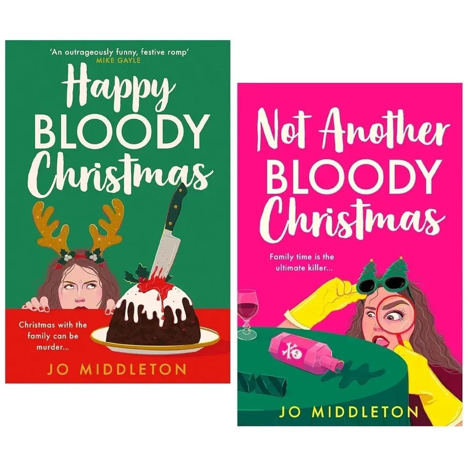 Christmas Murder Mysteries By Jo Middleton 2 Books Collection Set(Happy Bloody Christmas & Not Another Bloody Christmas)
