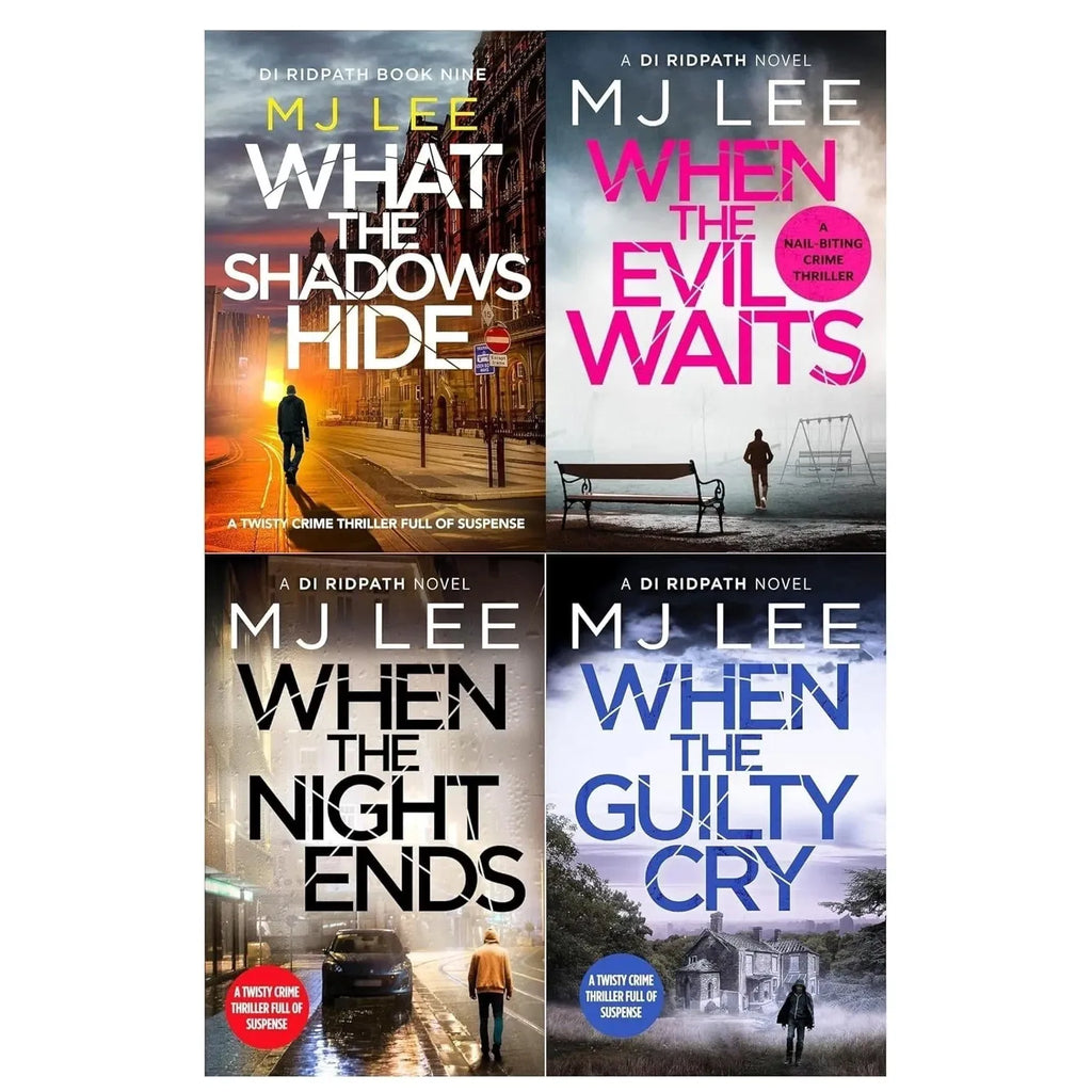 M J Lee DI Ridpath Collection 4 Books Set (When the Evil Waits ,When the Guilty Cry, When the Night Ends  & What the Shadows Hide)