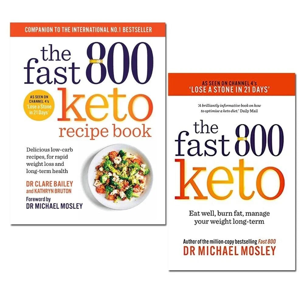 Dr Michael Mosley 2 Books Collection Set (Fast 800 Keto Recipe & Fast 800 Keto)