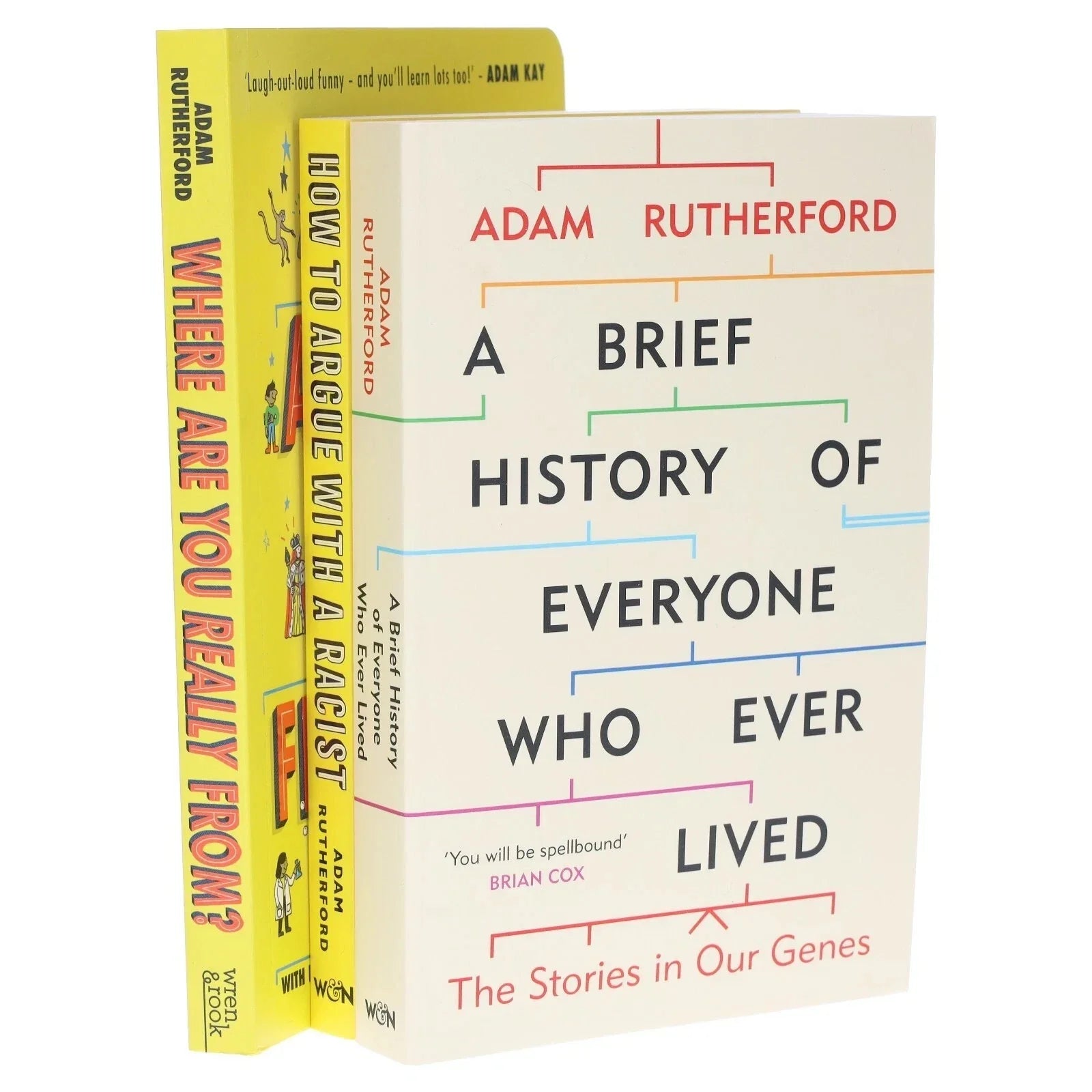 Adam Rutherford 3 Books Collection Set(A Brief History of Everyone Who Ever Lived, How to Argue With a Racist  & Where Are You Really From?)