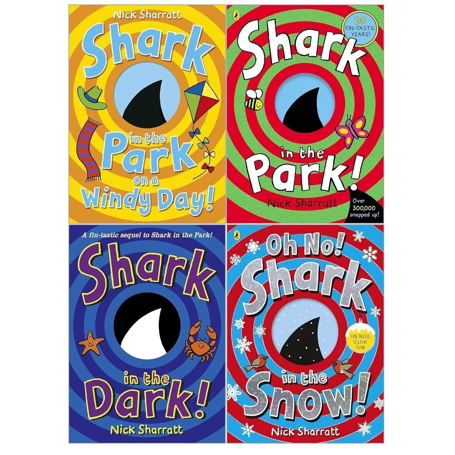 Shark In The Park Series 4 Books Collection Set by Nick Sharratt