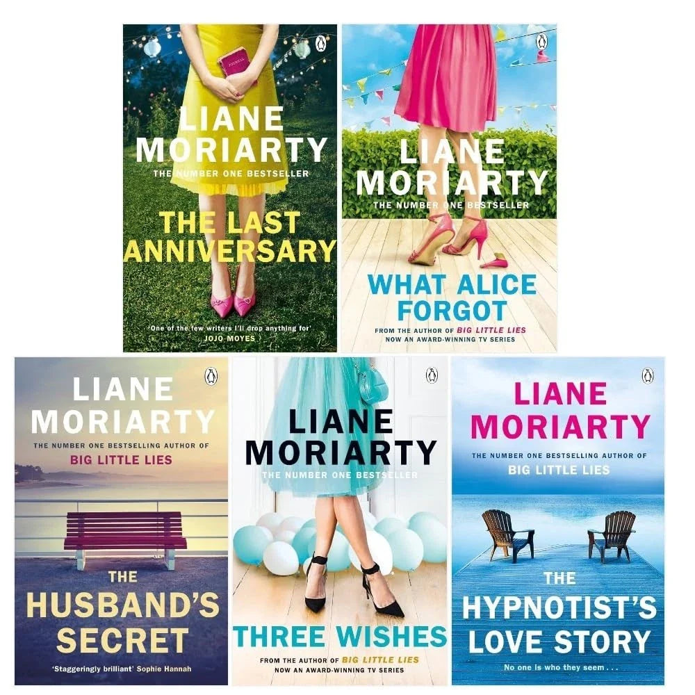 Liane Moriarty Collection 5 Books Set(Three Wishes ,What Alice Forgot ,The Husbands Secret, The Last Anniversary & The Hypnotist's Love Story)