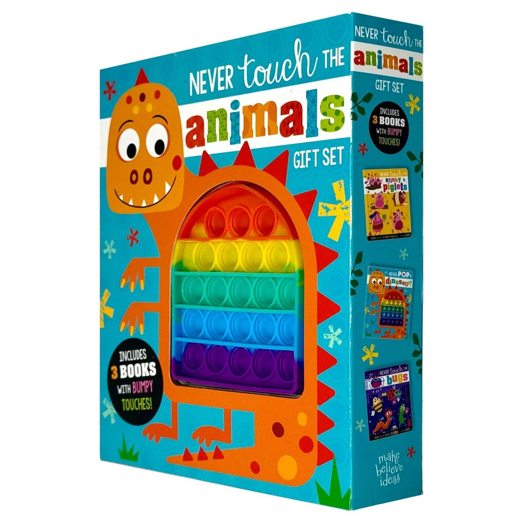 Never Touch The Animals Gift Set 3 books with Bumpy Touches Box set(Never Touch the Stinky Piglets, Never Pop a Dinosaur & Never Touch the Bugs)