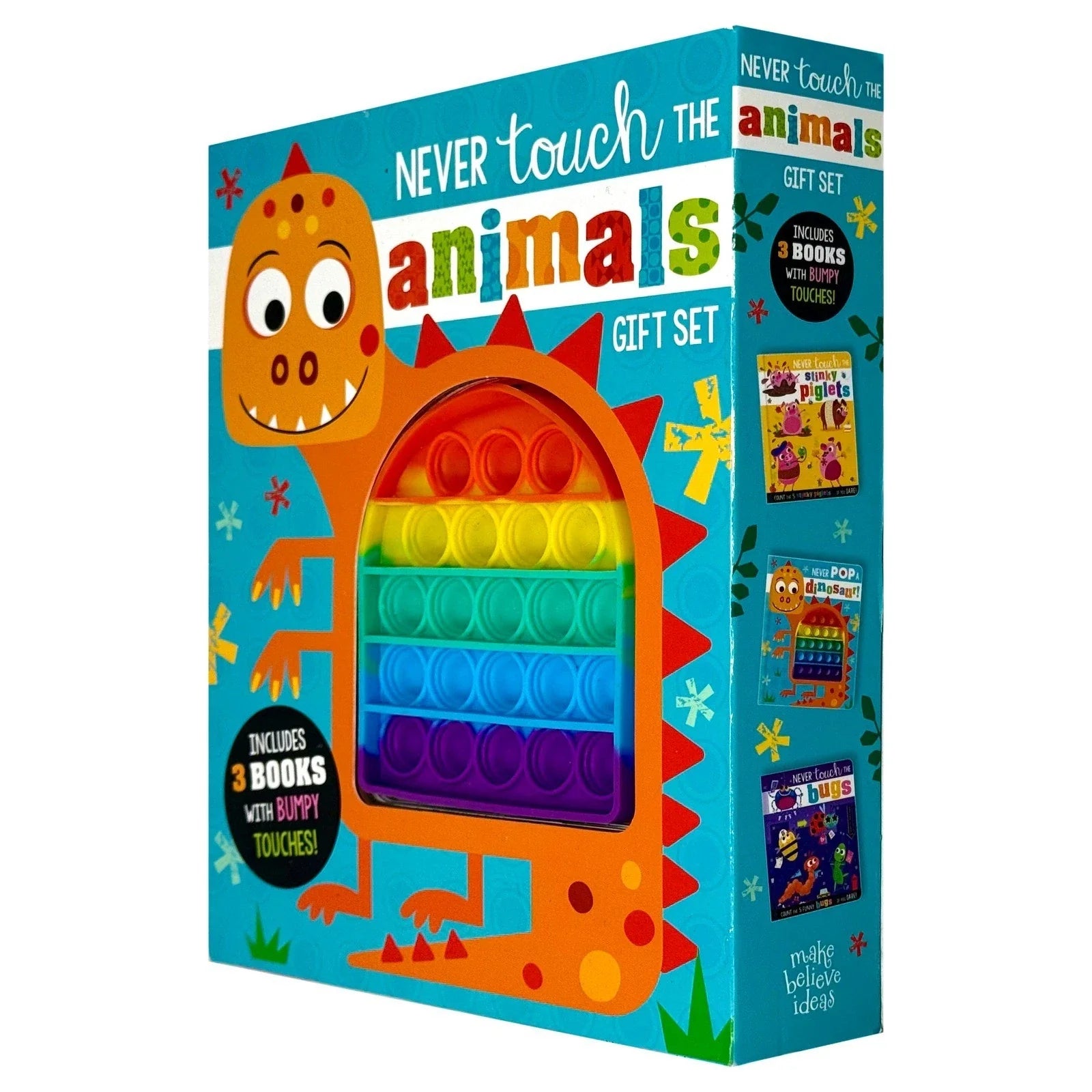 Never Touch The Animals Gift Set 3 books with Bumpy Touches Box set(Never Touch the Stinky Piglets, Never Pop a Dinosaur & Never Touch the Bugs)
