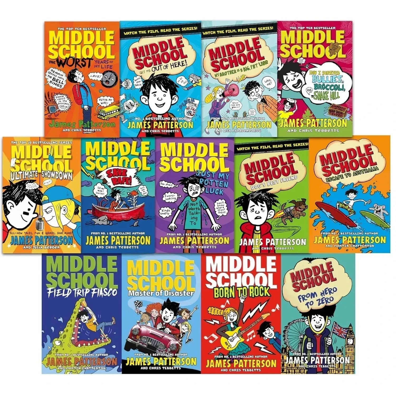 Middle School Series 13 Books Collection Set by James Patterson