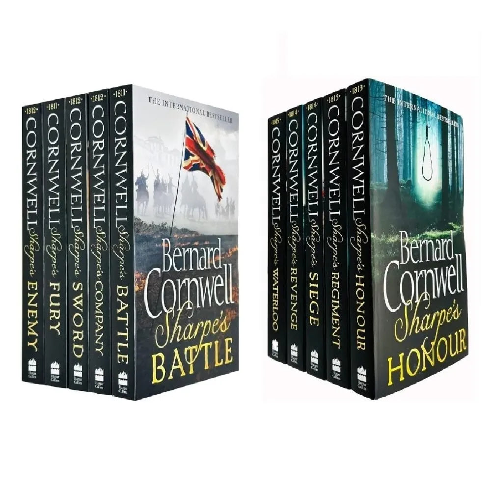Bernard Cornwell Richard Sharpe Series 11 To 20 - 10 Books  Collection Set(Fury ,Battle ,Company, Enemy, Sword, Revenge, Regiment, Waterloo, Siege & Honour)