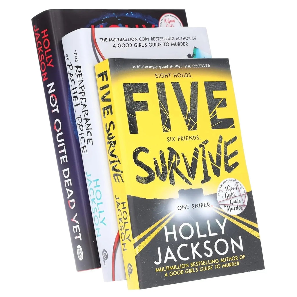 Holly Jackson's 3 Books Collection Set(The Reappearance of Rachel Price,Five Survive &  Not Quite Dead Yet )