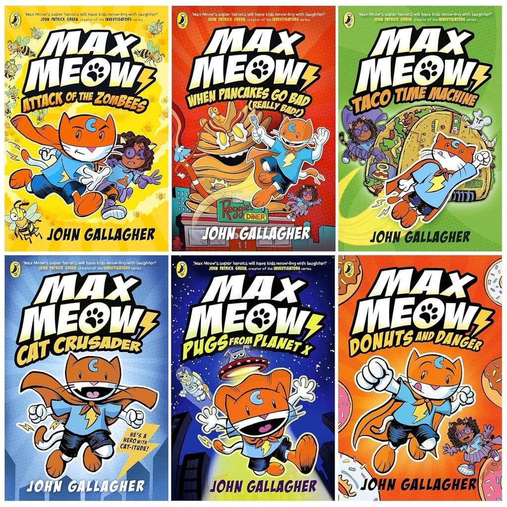 Max Meow Series By John Gallagher Graphic Novels 6 Books Collection Set