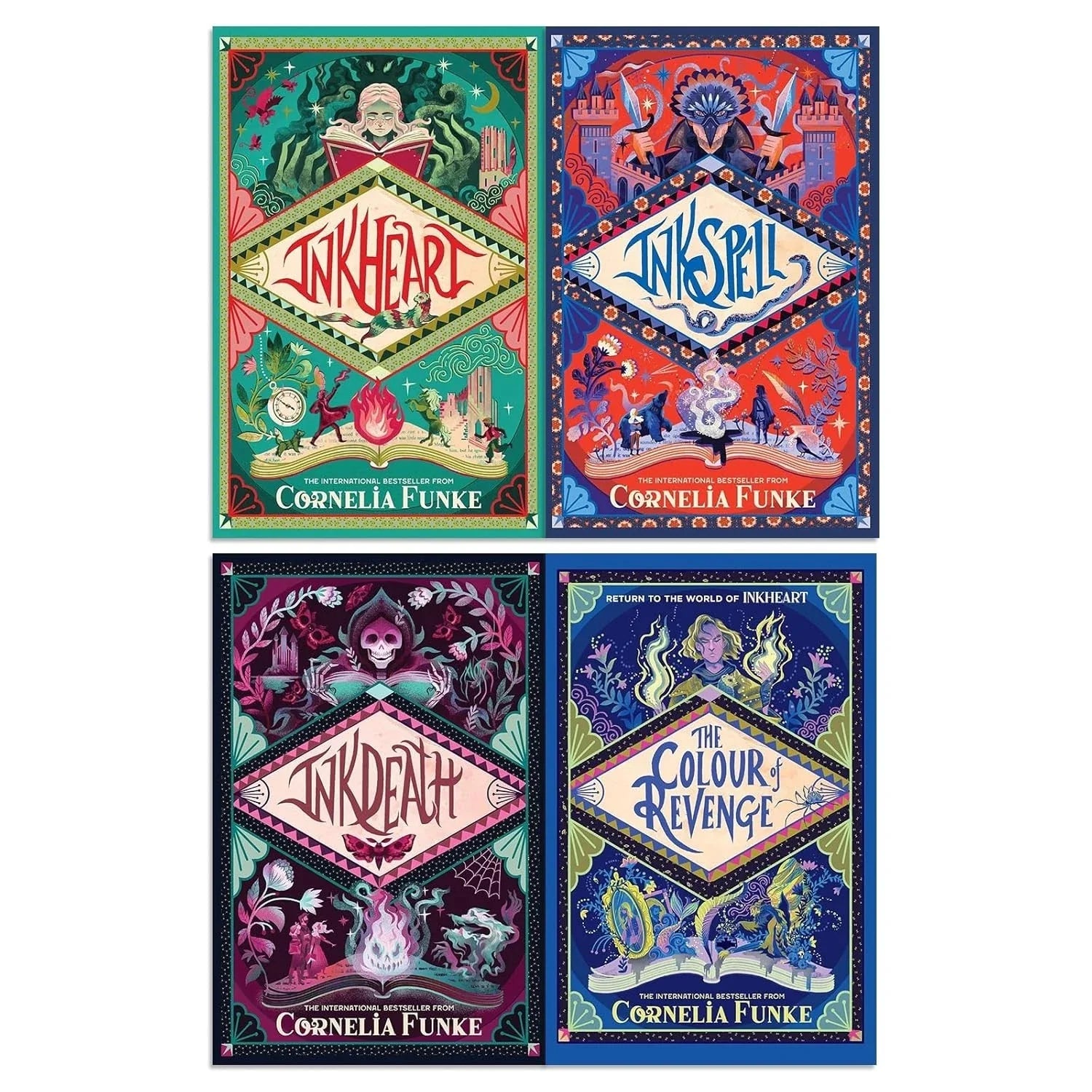 Inkheart Trilogy 4 Book Set by Cornelia Funke (Captivating Magical Fantasy Adventure for Young Readers Ages 12+)