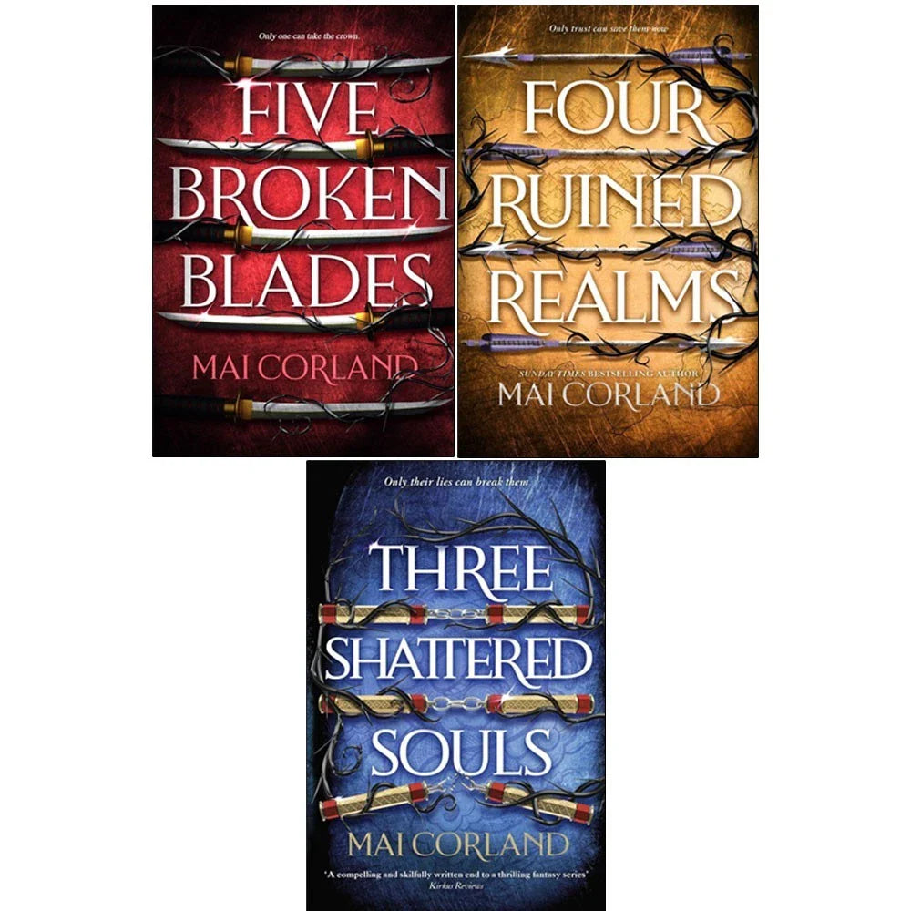 The Broken Blades Series 3 Books Collection Set By Mai Corland (Five Broken Blades, Four Ruined Realms and Three Shattered Souls)