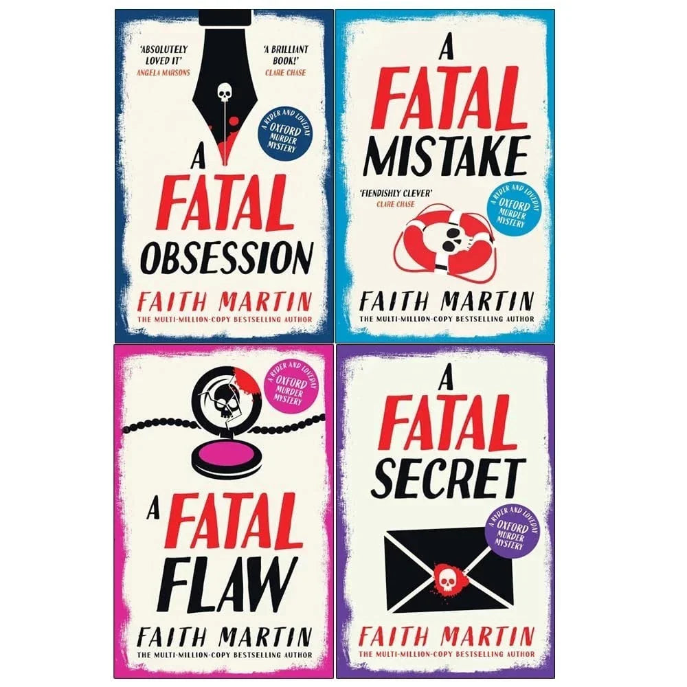 Ryder and Loveday Series 1-4 Books Collection Set by Faith Martin (A Fatal Obsession, A Fatal Mistake, A Fatal Flaw, A Fatal Secret)
