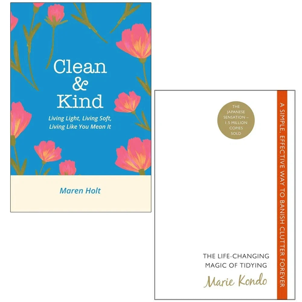 Clean & Kind By Maren Holt, The Life-Changing Magic of Tidying By Marie Kondo 2 Books Collection Set