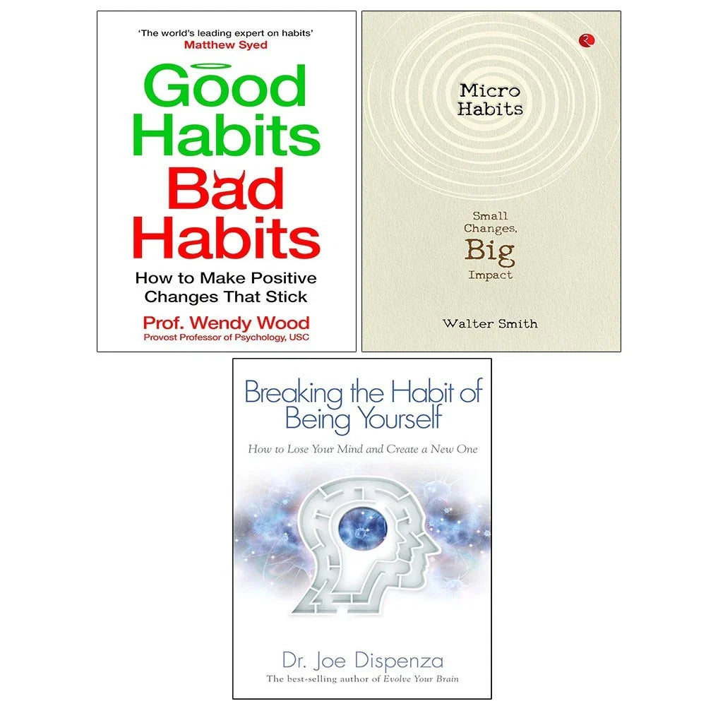 Breaking the Habit of Being Yourself,Micro Habits,Good Habits Bad Habits 3 Books Set