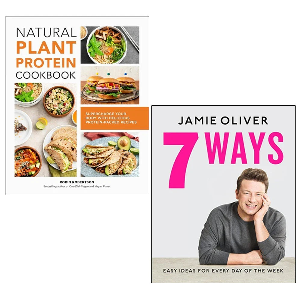 Natural Plant Protein Cookbook, 7 Ways 2 Books Collection Set