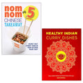 Healthy Indian Curry Dishes, Nom Nom Chinese 2 books Collection Set
