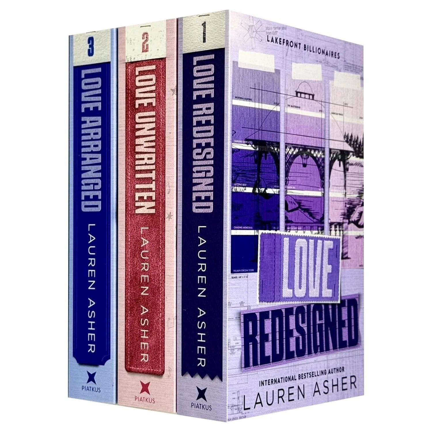 Lakefront Billionaires Series 3 Books Collection Set (Love Redesigned, Love Unwritten & Love Arranged)