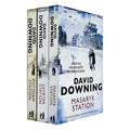 John Russell WWII Spy Thrillers 4-6 Collection 3 Books Set by David Downing (Potsdam Station, Lehrter Station, Masaryk Station)