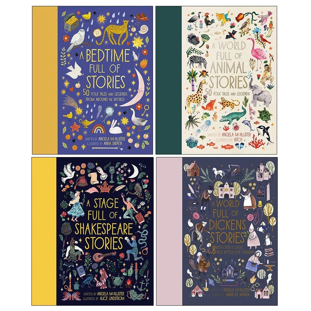 World Full of Series 4 Books Set by Angela McAllister (A Stage Full of Shakespeare Stories, A Bedtime Full of Stories)