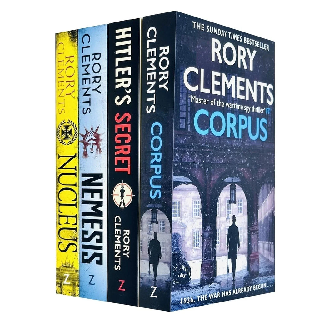Tom Wilde Series 4 Books Collection Set By Rory Clements (Corpus, Nucleus, Nemesis and  Hitler's Secret)