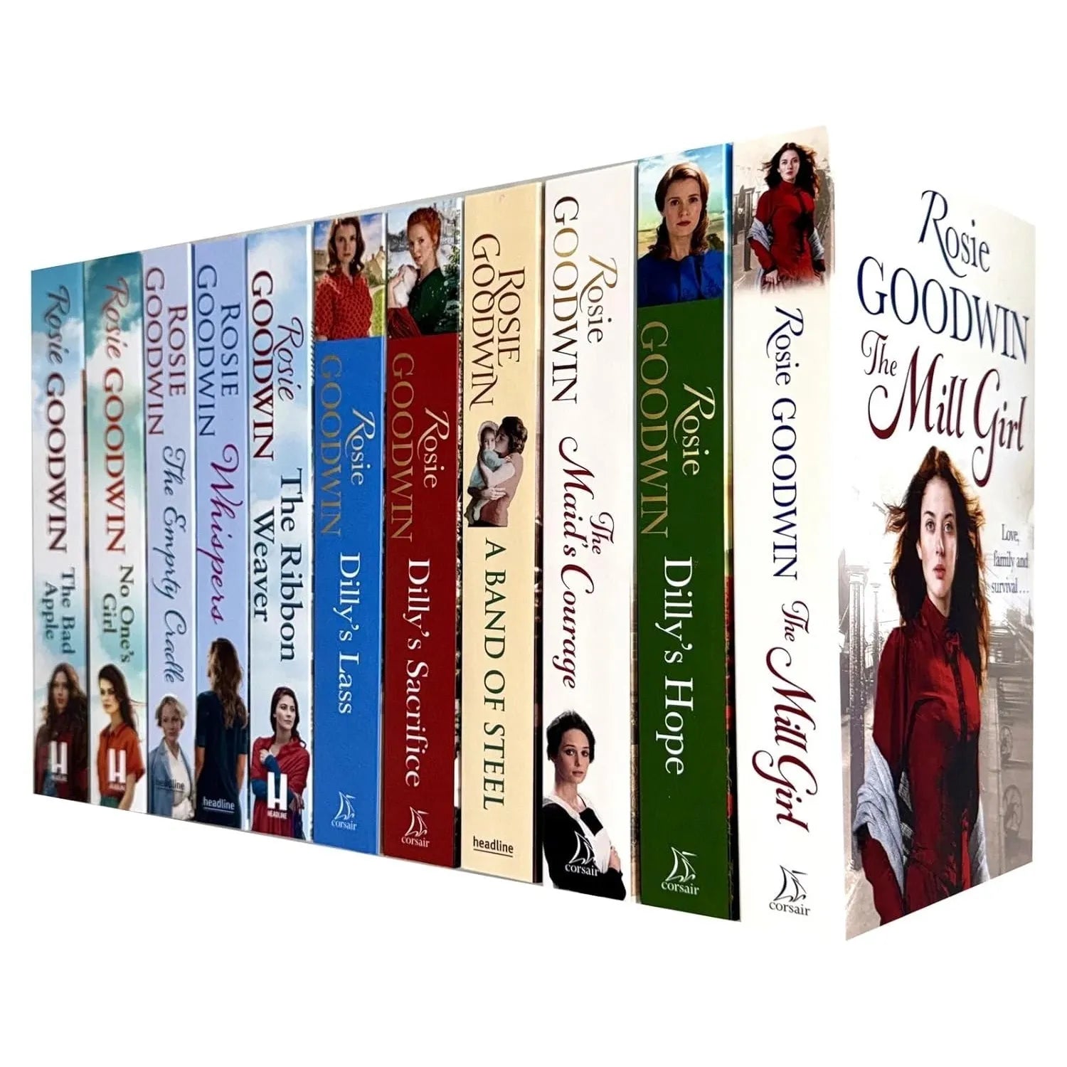 Rosie Goodwin Collection 11 Books Set (The Empty Cradle, Whispers, A Band of Steel, The Bad Apple, No One's Girl)