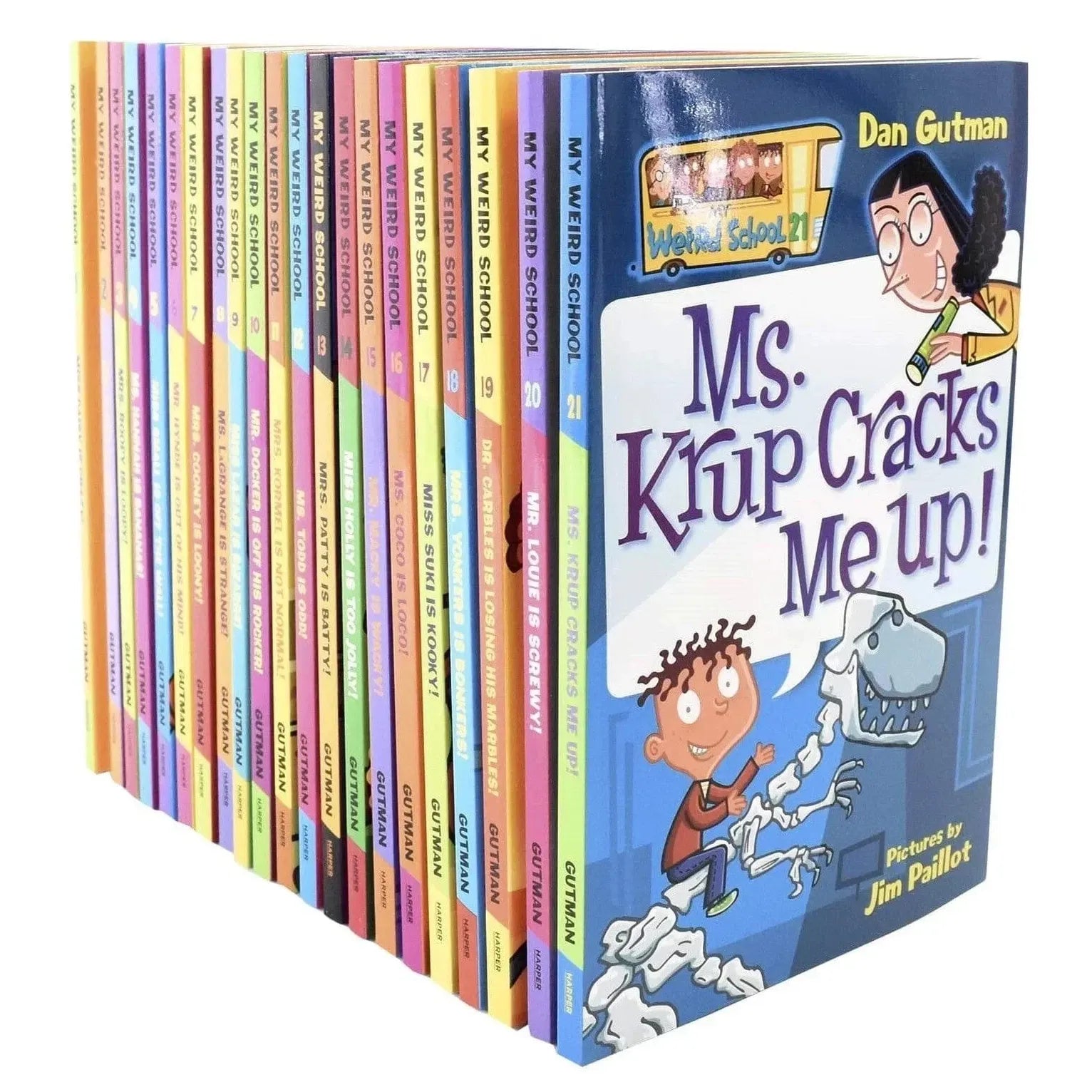 My Weird School Collection 21 Books Set By Dan Gutman (Ages 6-10) Mrs Cooney Is Loony!, Mrs Roopy Is Loopy!