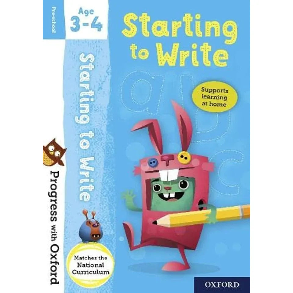 Progress with Oxford Activity 5 Books Age 3-4(Shape and Size,Phonics,Numbers ,Colours and Patterns & Starting to Write)