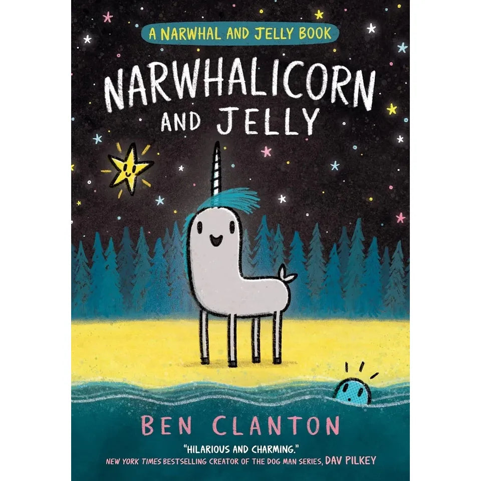 Narwhal and Jelly Series 4 Books Collection Set by Ben Clanton(Happy Narwhalidays ,Narwhal’s School of Awesomeness, Narwhalicorn And Jelly & A Super Scary Narwhalloween)