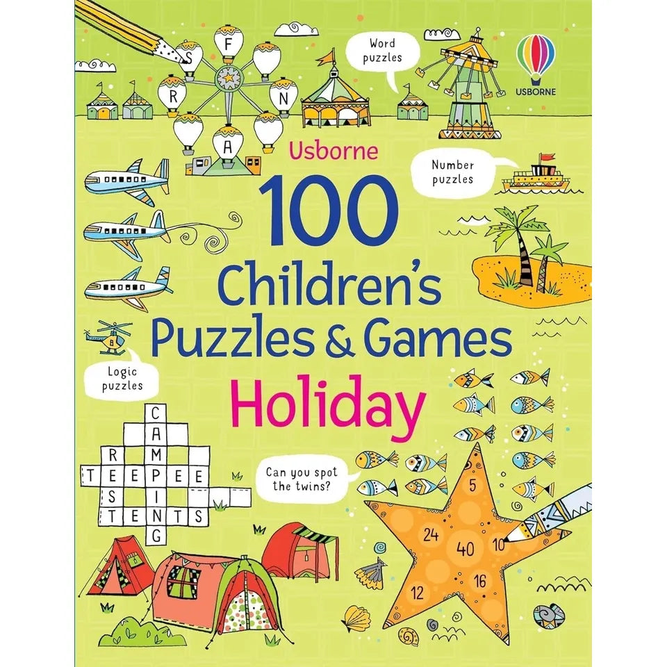 Phillip Clarke Collection 3 Books Set (100 Children's Puzzles and Games: Holiday,100 Children's Crosswords: Travel &  100 Children's Wordsearches: Animals)