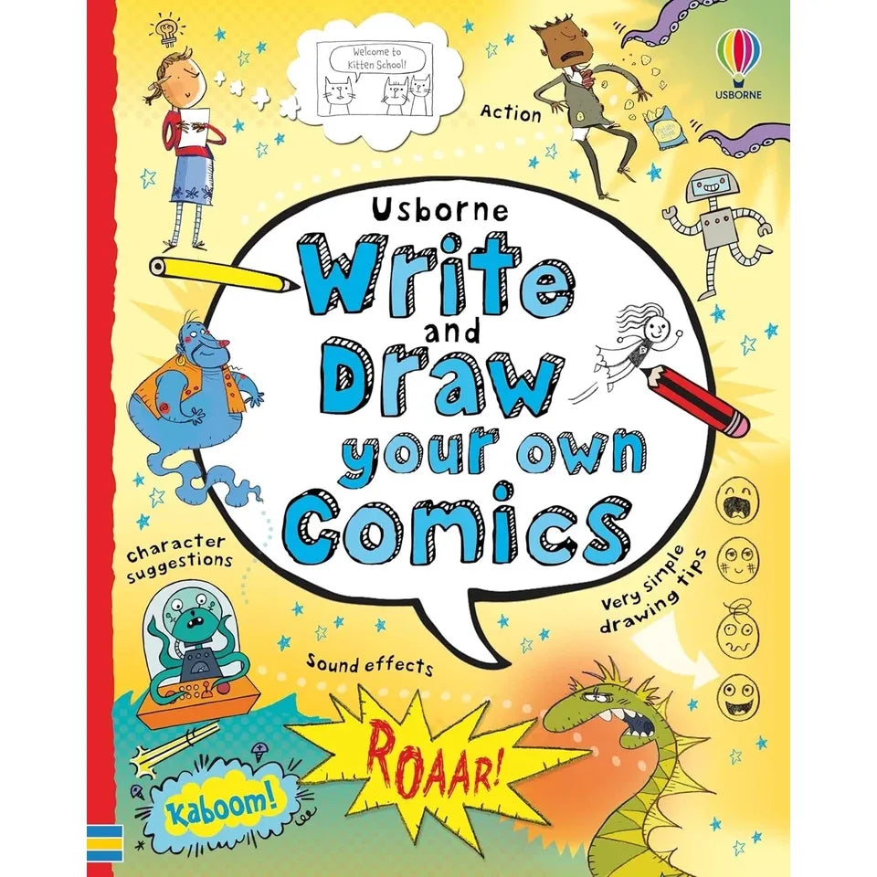 Usborne My First Story Writing Book, Write and Draw Your Own Comics 2 Books  Collection Set