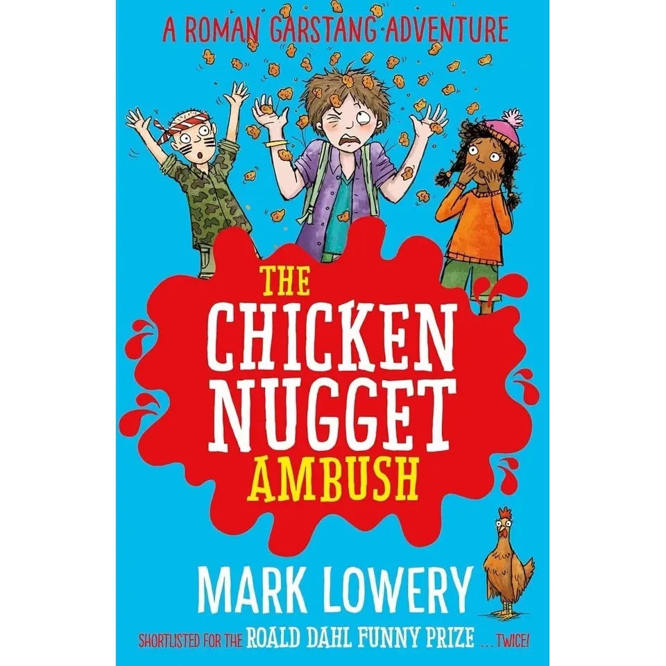 Roman Garstang Disasters Series 4 Books Collection Set by Mark Lowery(The Chicken Nugget ,Ambush Attack of the Woolly Jumper, The Great Caravan Catastrophe & Revenge of the Spaghetti Hoops)