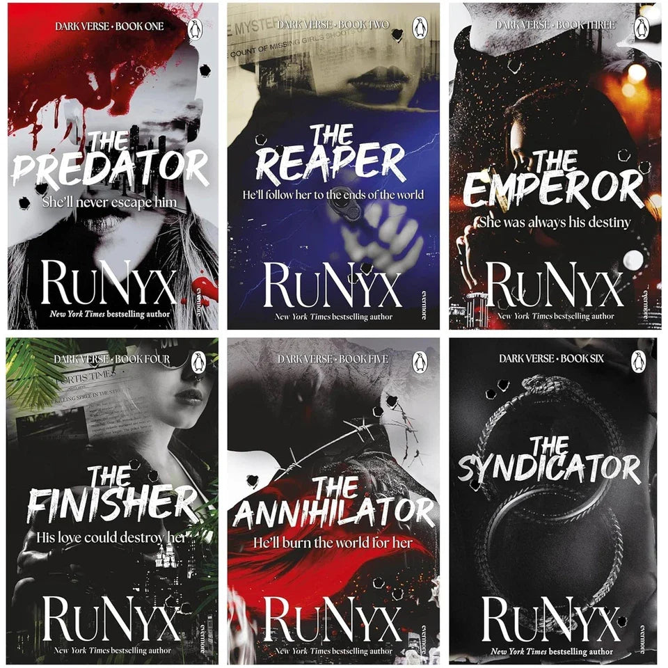 Dark Verse Series 6 Books Collection Set by RuNyx (The Predator ,The Reaper ,The Emperor, The Finisher ,The Annihilator & The Syndicator)