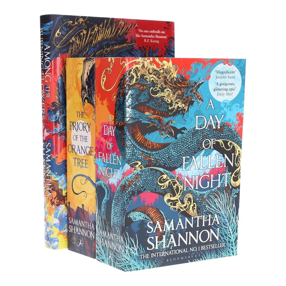 Roots of Chaos Series 3 Books Collection Set by Samantha Shannon(The Priory of the Orange Tree, A Day of Fallen Night  & Among the Burning Flowers())