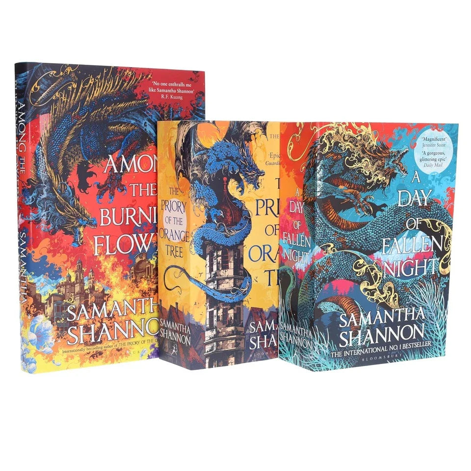 Roots of Chaos Series 3 Books Collection Set by Samantha Shannon(The Priory of the Orange Tree, A Day of Fallen Night  & Among the Burning Flowers())