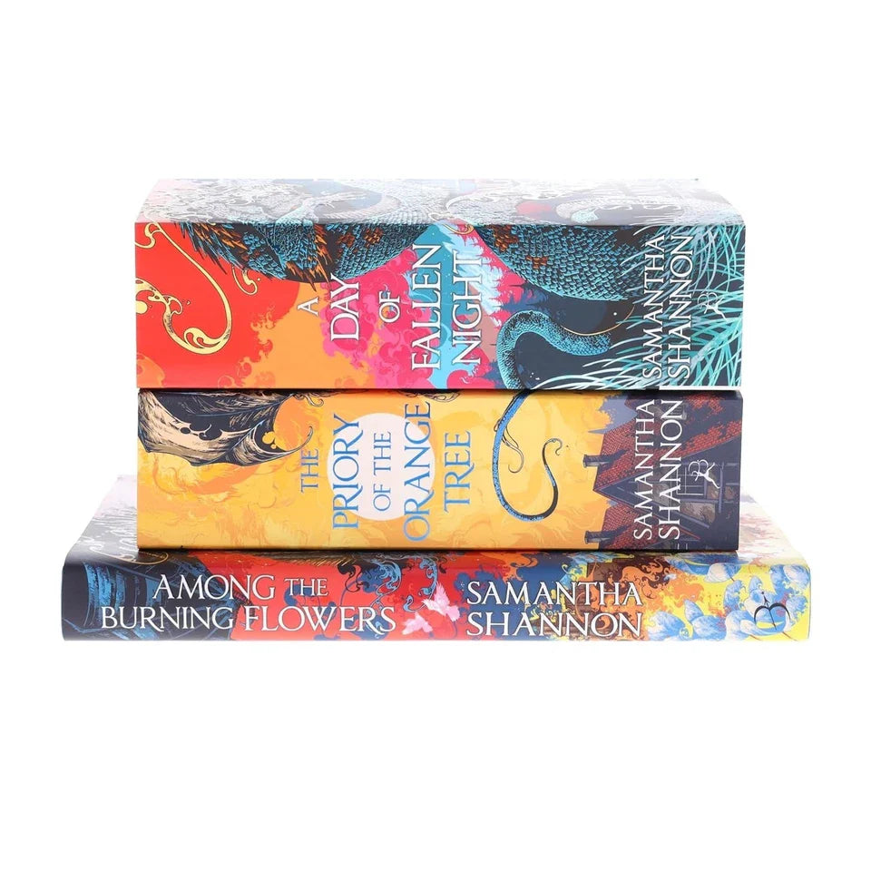 Roots of Chaos Series 3 Books Collection Set by Samantha Shannon(The Priory of the Orange Tree, A Day of Fallen Night  & Among the Burning Flowers())