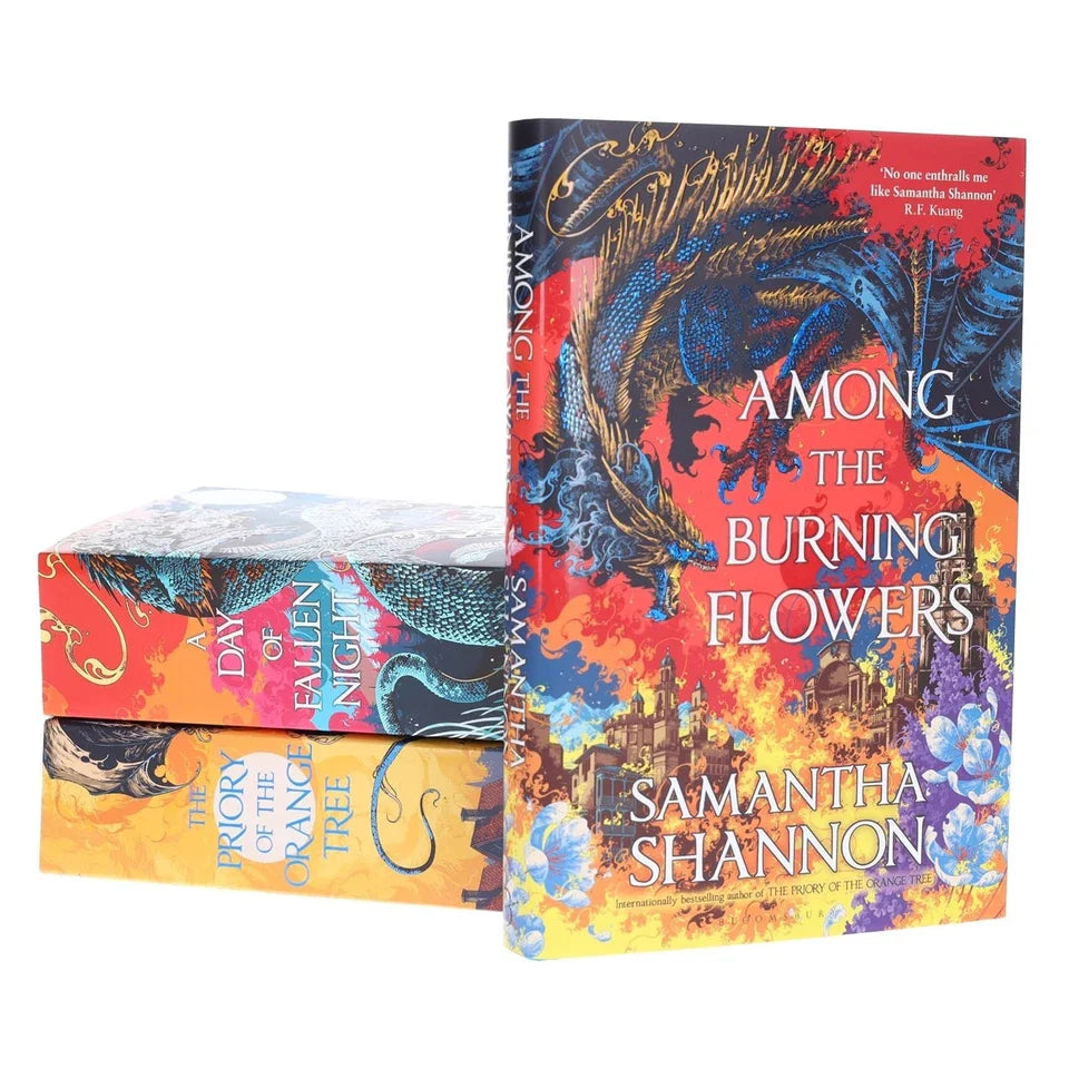 Roots of Chaos Series 3 Books Collection Set by Samantha Shannon(The Priory of the Orange Tree, A Day of Fallen Night  & Among the Burning Flowers())