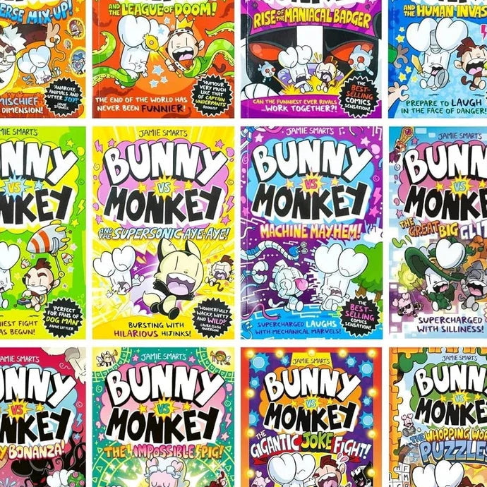 Bunny vs Monkey 12 Books Collection Set By Jamie Smart