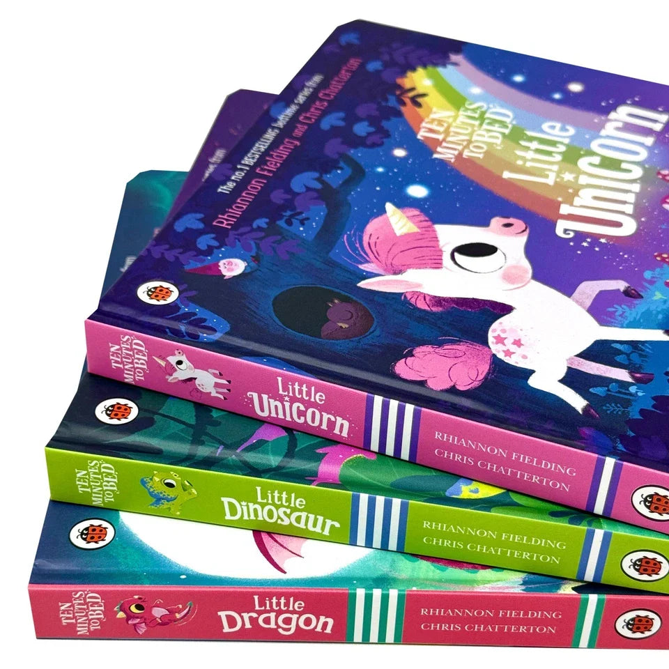 Ten Minutes to Bed Series 3 Books Collection Set By Rhiannon Fielding(Ten Minutes to Bed: Little Dragon, Ten Minutes to Bed: Little Dinosaur  & Ten Minutes to Bed Little Unicorn)