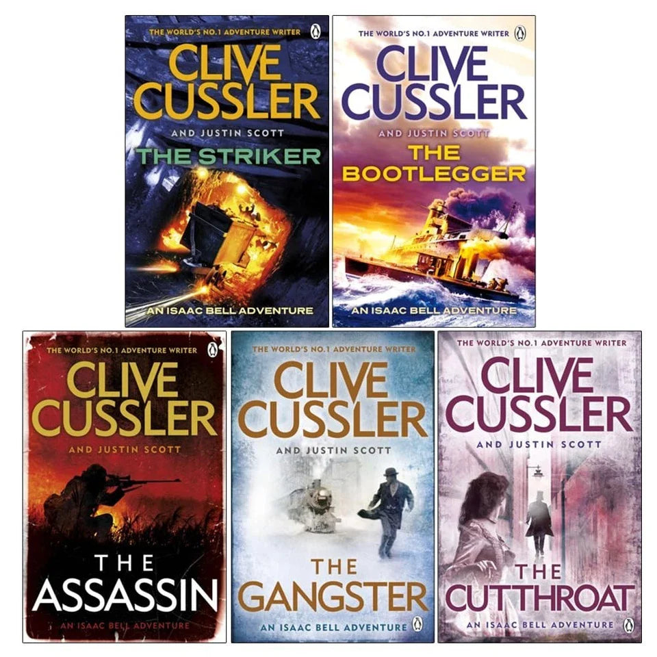 Isaac Bell Series 6-10 Collection 5 Books Set by by Clive Cussler & Justin Scott