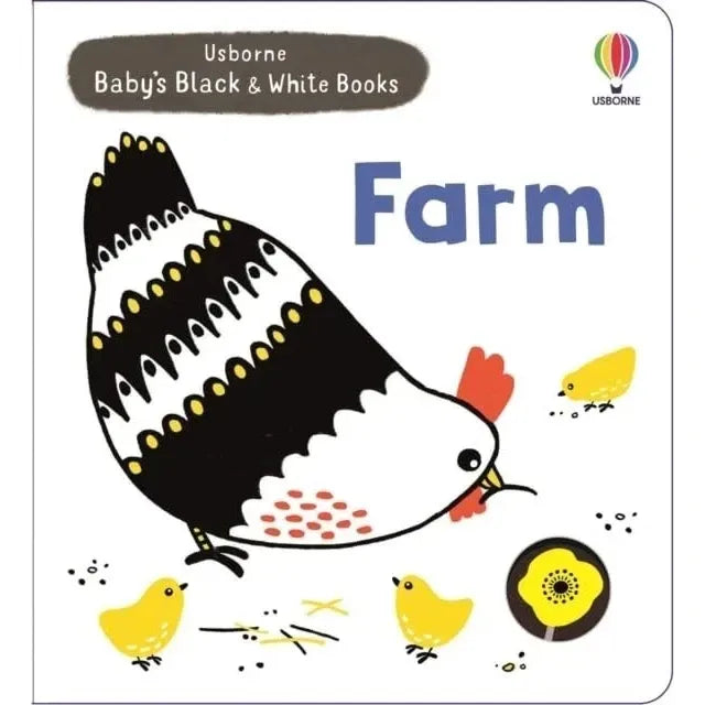 Baby's Black and White Collection 6 Books Set By Mary Cartwrigh( Hello,Bedtime,Animals,Farm,Outdoors)
