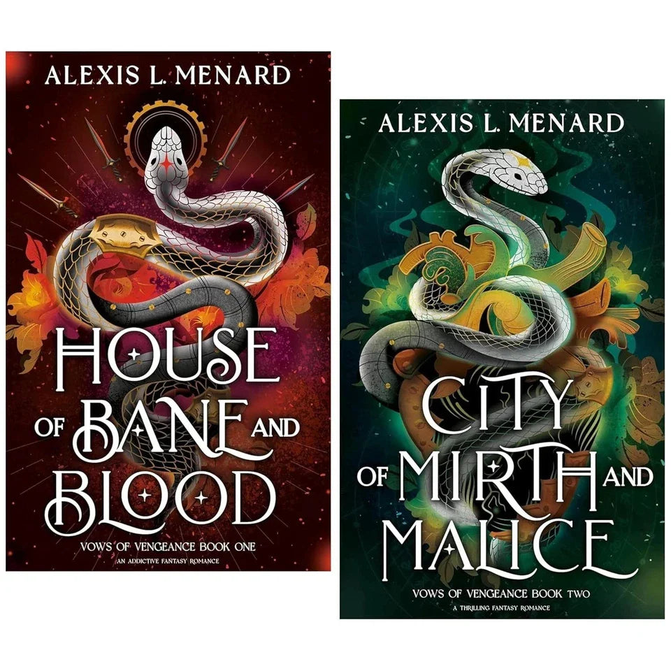 Vows of Vengeance Series By Alexis L. Menard 2 Books Collection Set (House of Bane and Blood & City of Mirth and Malice)
