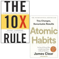 The 10X Rule & Atomic Habits 2 Books Collection Set by Grant Cardone , James Cl