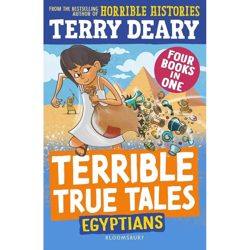 Terrible True Tales Series 6 Books Collection Set by Terry Deary (Egyptians, Tudors, Vikings, Romans, The Stone Age, Greeks)